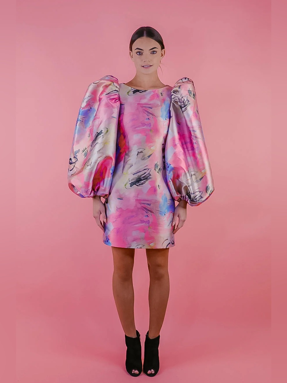 NWT Neubyrne Amelia Balloon Sleeve Dress | M
